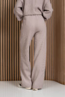 Жіночі штани палаццо вафельні з високою посадкою