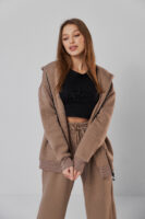 Жіночі штани палаццо на резинці з начосом теплі та вільні