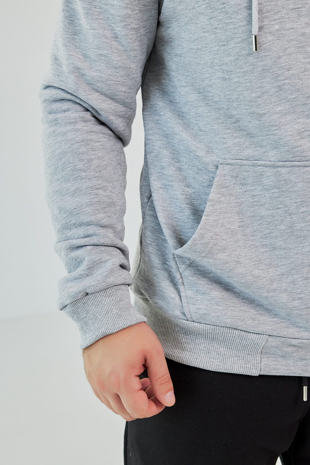 Чоловіче зіп худі на блискавці з м’якого трикотажу