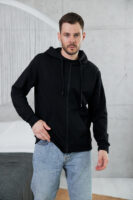 Чоловіча кофта на блискавці з капюшоном — легка та універсальна