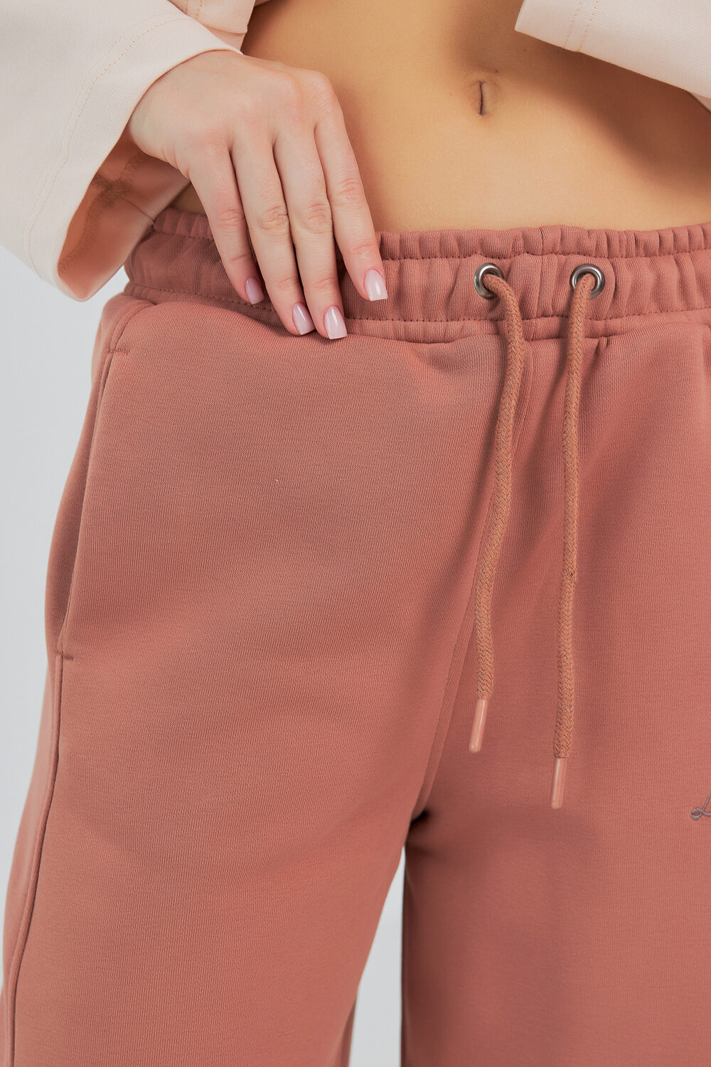 Штани жіночі baggy oversize з високою посадкою та кишенями