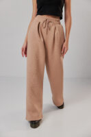 Жіночі штани палаццо на резинці з начосом теплі та вільні