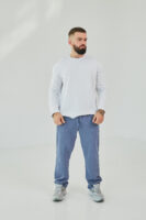 Чоловічі спортивні штани прямого крою з щільної трикотажної тканини