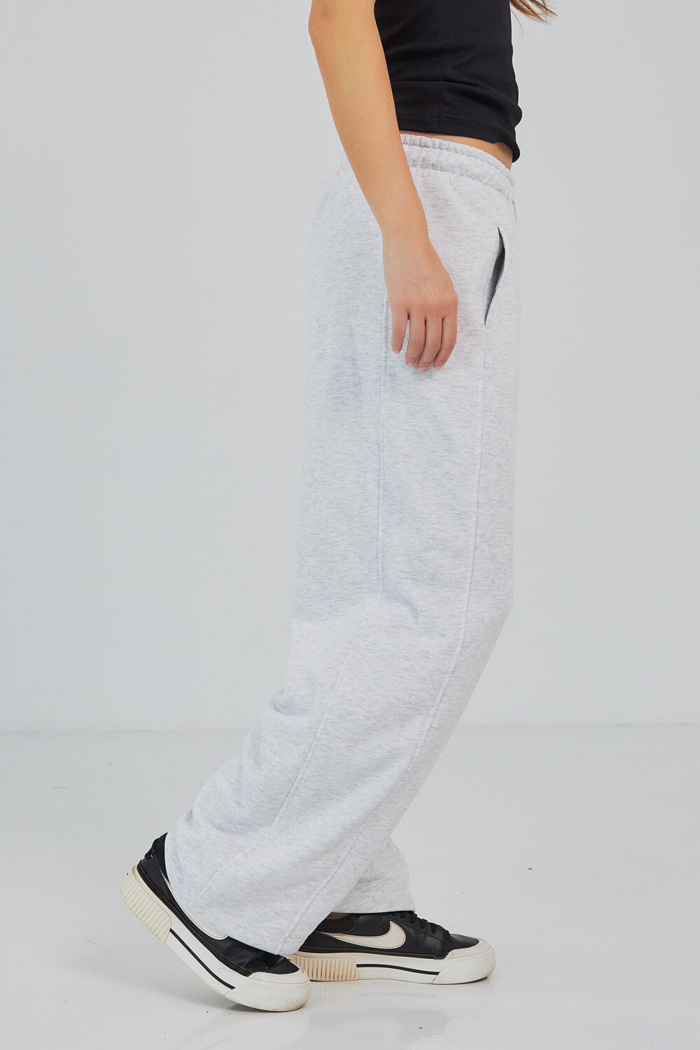 Штани жіночі baggy oversize з високою посадкою та кишенями