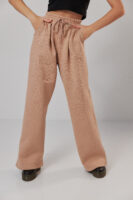Жіночі штани палаццо на резинці з начосом теплі та вільні