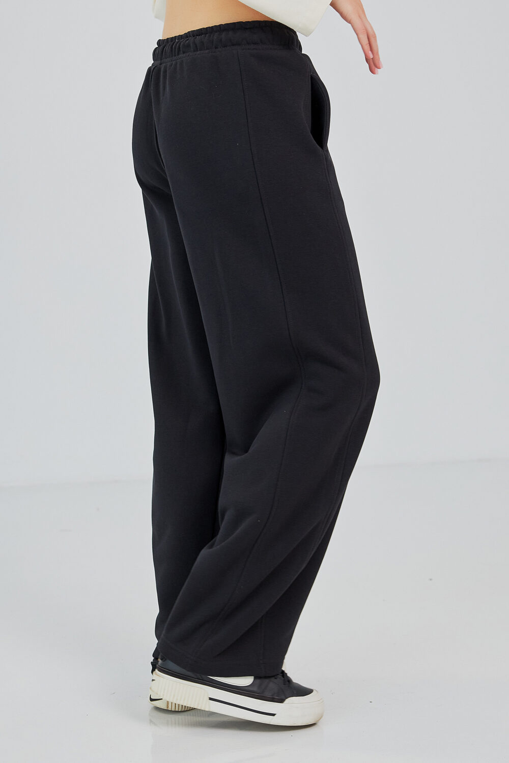 Штани жіночі baggy oversize з високою посадкою та кишенями