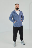 Чоловіче зіп худі на блискавці з м’якого трикотажу