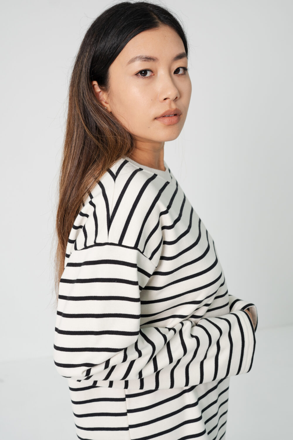 Жіночий лонг у смужку