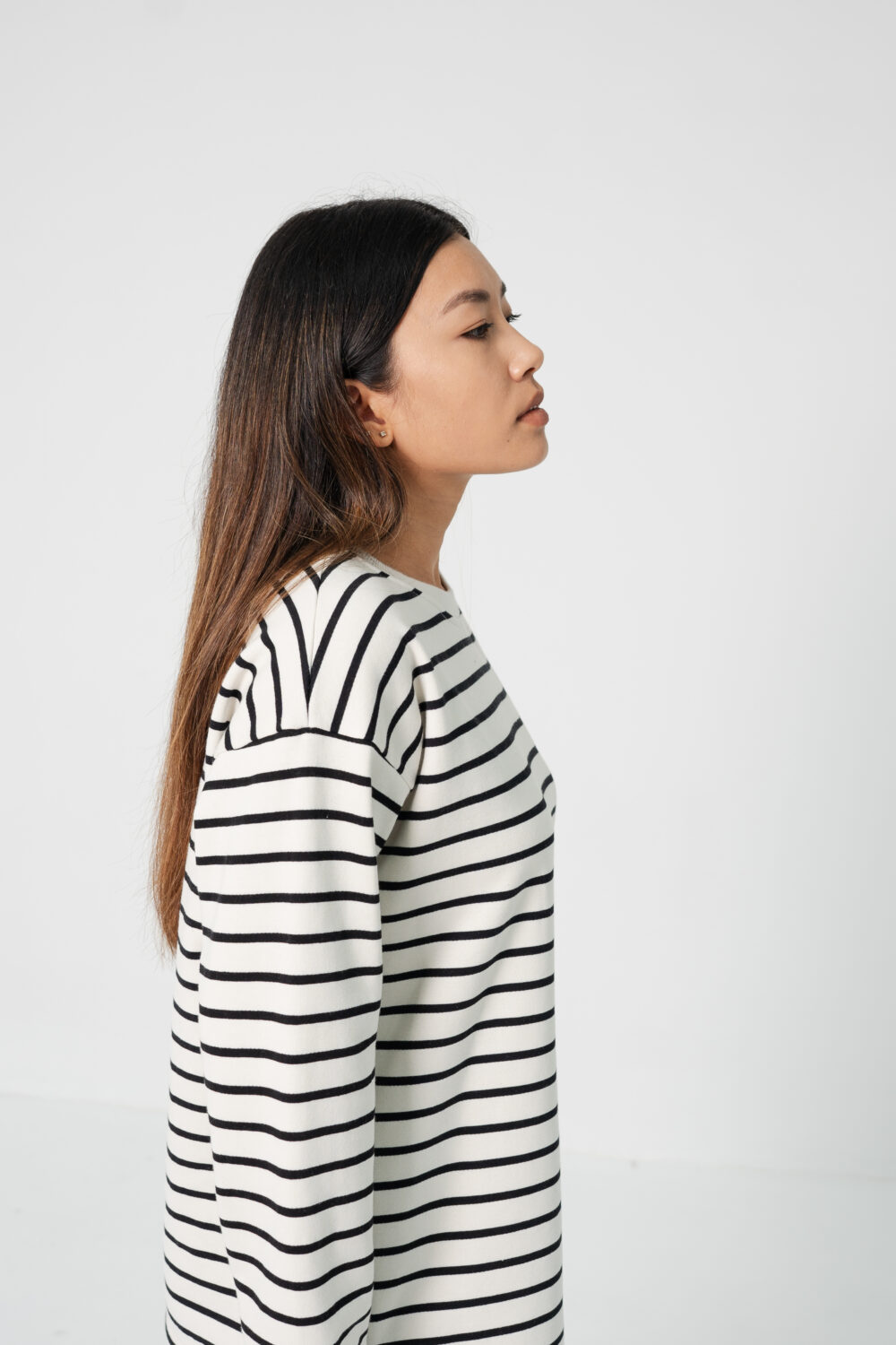 Жіночий лонг у смужку