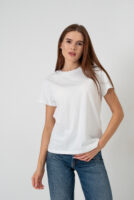 Жіноча футболка класична базова бавовняна повсякденна комфортна