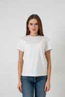 Жіноча футболка класична базова бавовняна повсякденна комфортна