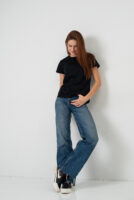 Жіноча футболка класична базова бавовняна повсякденна комфортна