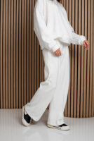 Жіночі штани палаццо вафельні з високою посадкою