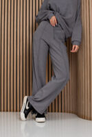 Жіночі штани палаццо вафельні з високою посадкою