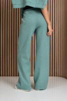 Жіночі штани палаццо вафельні з високою посадкою
