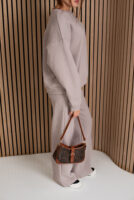 Жіночі штани палаццо вафельні з високою посадкою