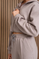 Жіночі штани палаццо вафельні з високою посадкою