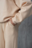 Жіночі штани палаццо вафельні з високою посадкою