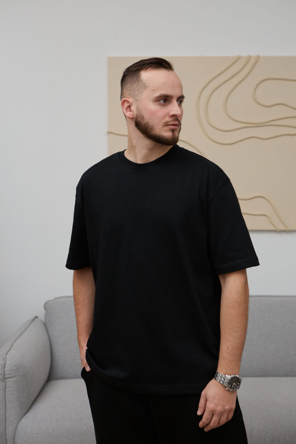 Чоловіча базова футболка з бавовни