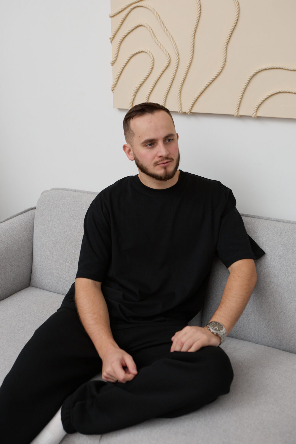 Чоловіча базова футболка з бавовни