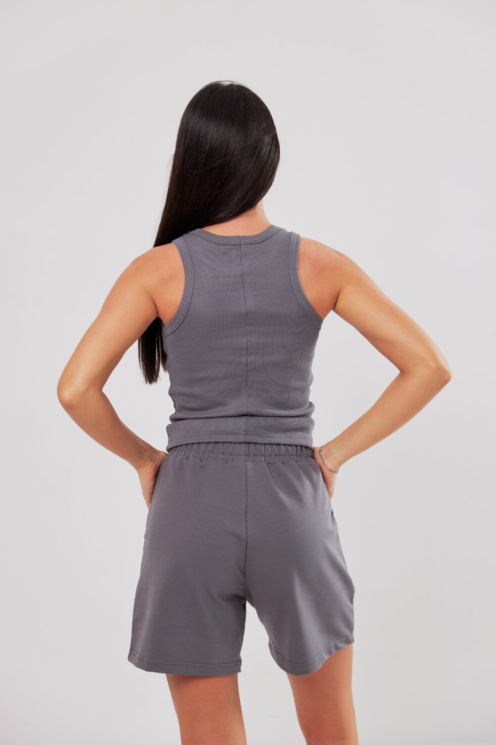 Жіночі шорти вільного крою спортивні повсякденні на резинці