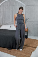 Жіночі штани палаццо з високою посадкою та вільним кроєм