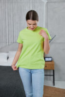 Жіноча футболка класична базова бавовняна повсякденна комфортна