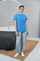 Жіноча футболка класична базова бавовняна повсякденна комфортна