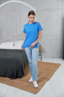 Жіноча футболка класична базова бавовняна повсякденна комфортна