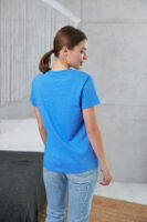 Жіноча футболка класична базова бавовняна повсякденна комфортна