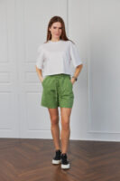 Жіночі шорти вільного крою спортивні повсякденні на резинці