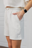 Жіночі шорти вільного крою спортивні повсякденні на резинці