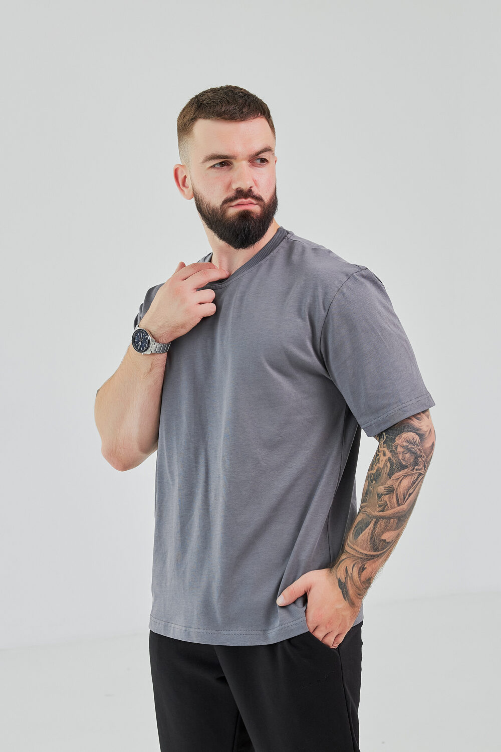 Чоловіча базова футболка з бавовни