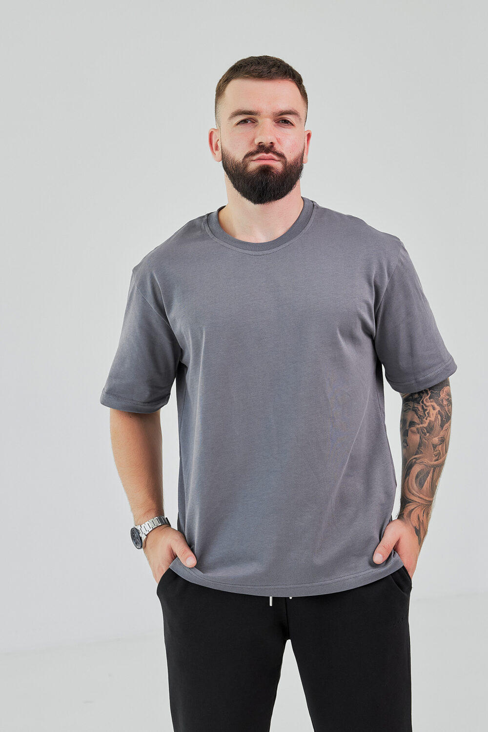 Чоловіча базова футболка з бавовни