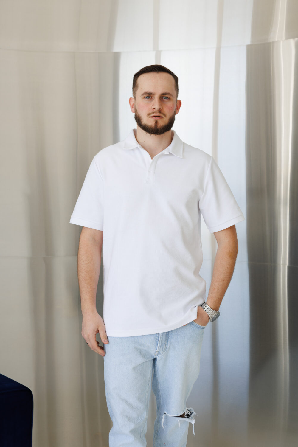 Чоловіче поло базове з бавовни пеньє