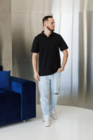 Чоловіче поло базове з бавовни пеньє