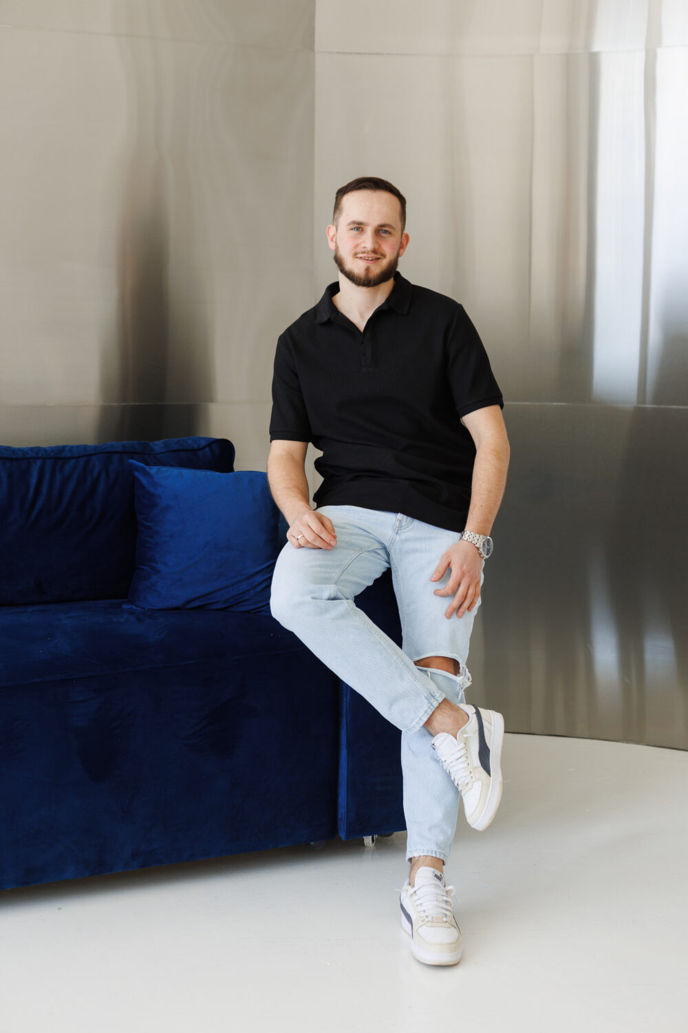 Чоловіче поло базове з бавовни пеньє