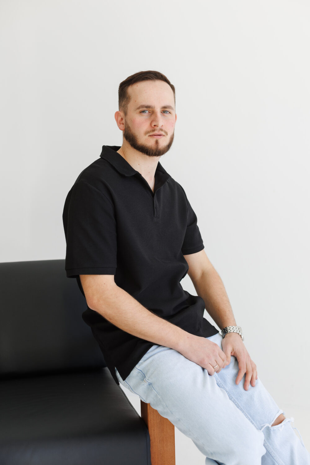 Чоловіче поло базове з бавовни пеньє