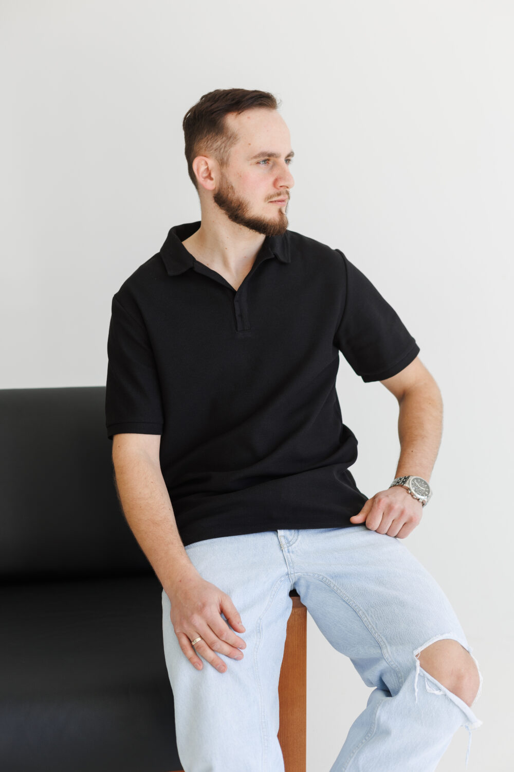 Чоловіче поло базове з бавовни пеньє