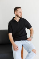 Чоловіче поло базове з бавовни пеньє