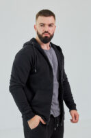 Чоловіче зіп худі на блискавці з м’якого трикотажу