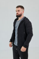 Чоловіче зіп худі на блискавці з м’якого трикотажу