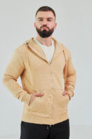 Чоловіче зіп худі на блискавці з м’якого трикотажу