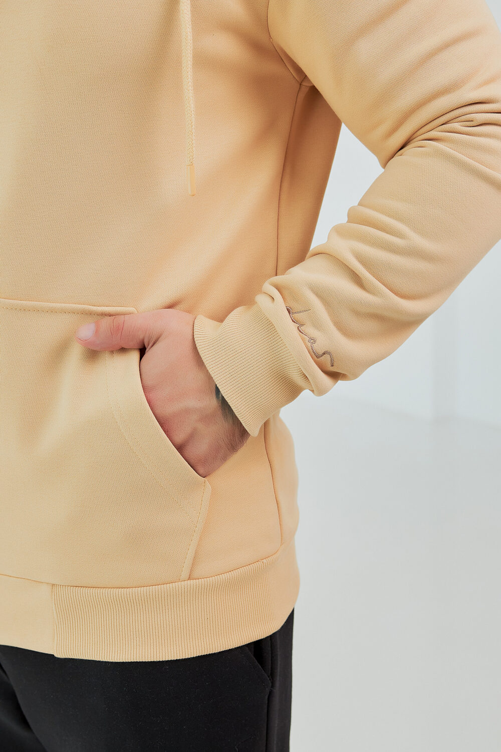 Чоловіче зіп худі на блискавці з м’якого трикотажу