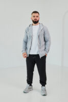 Чоловіче зіп худі на блискавці з м’якого трикотажу