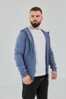 Чоловіче зіп худі на блискавці з м’якого трикотажу