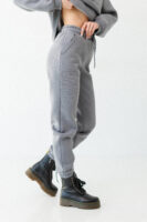 Жіночі штани джогери утеплені з високою посадкою та манжетами