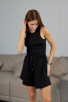 Жіноча майка з тонкої кашкорсе приталена базова