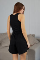 Жіноча майка з тонкої кашкорсе приталена базова