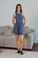 Жіноча майка з тонкої кашкорсе приталена базова